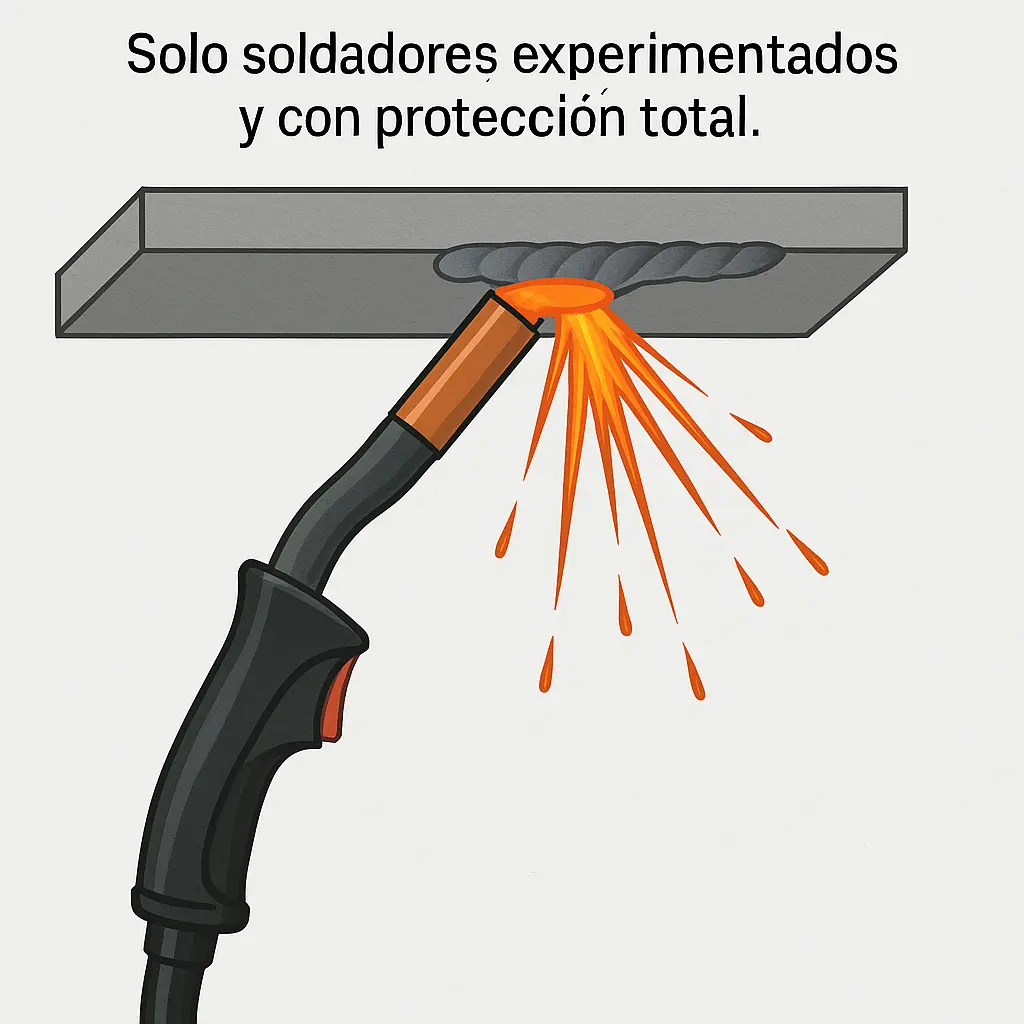Soldadura sobrecabeza MIG Soldadura sobrecabeza MIG