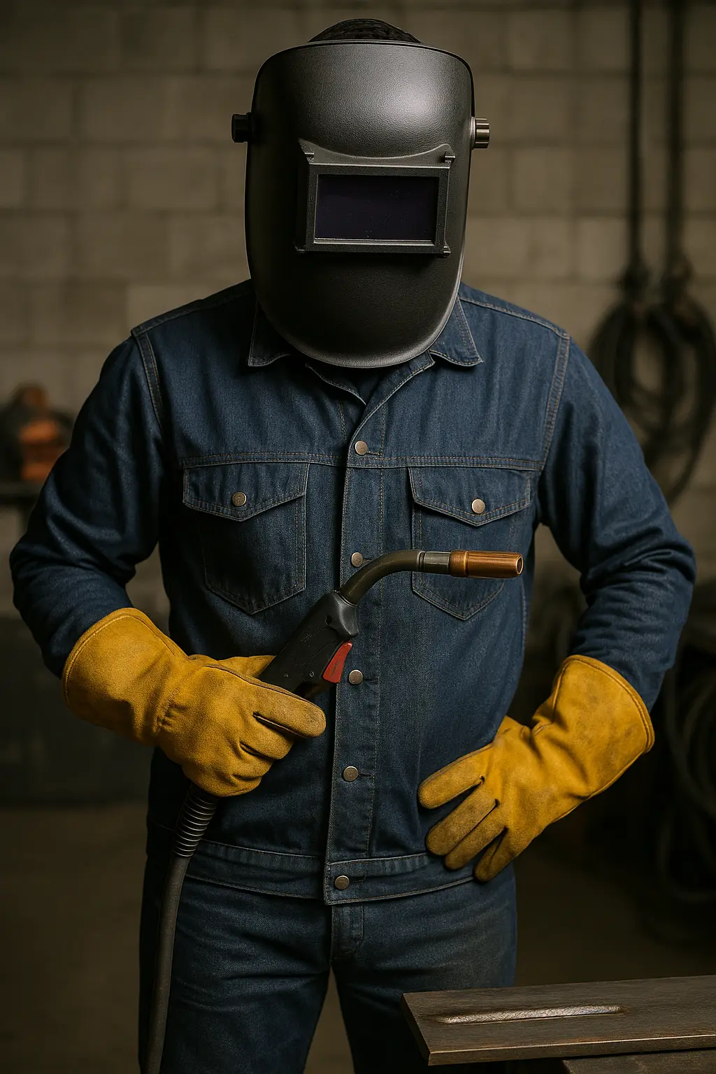 Soldador preparado para soldar Soldador preparado para soldar