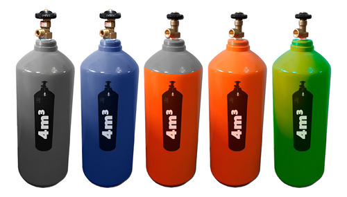 Cilindro 30 Lts. 4.5m3 (150 Bar) 6m3 (200 Bar) con Valvula y Tapa