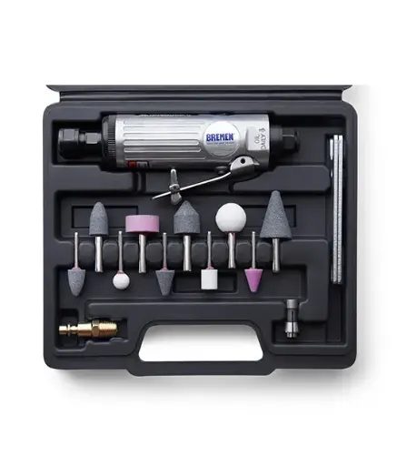 [02.48.00.00.00015] Amoladora Recta Neumatica 1/4" en Kit x 16 Pzs Bremen